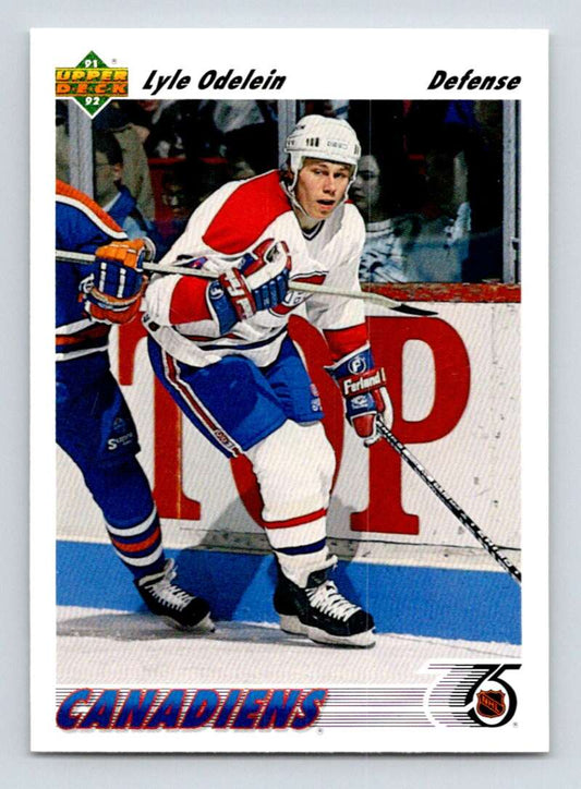 1991-92 Upper Deck #482 Lyle Odelein  Montreal Canadiens  Image 1