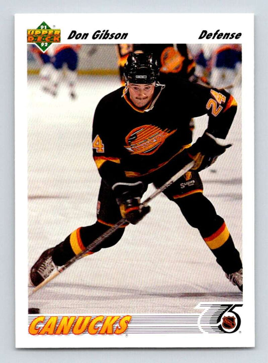 1991-92 Upper Deck #495 Don Gibson   Image 1
