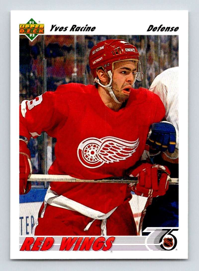 1991-92 Upper Deck #498 Yves Racine  Detroit Red Wings  Image 1