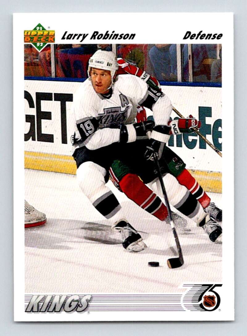 1991-92 Upper Deck #499 Larry Robinson  Los Angeles Kings  Image 1