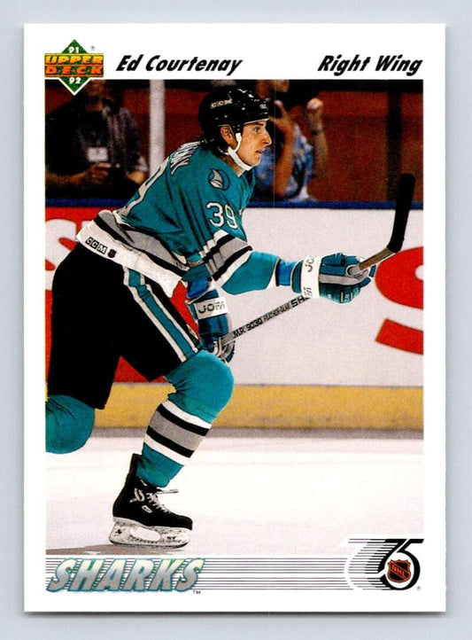 1991-92 Upper Deck #517 Ed Courtenay  RC Rookie San Jose Sharks  Image 1