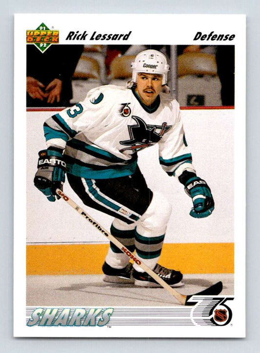 1991-92 Upper Deck #520 Rick Lessard  San Jose Sharks  Image 1