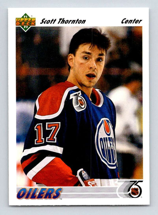 1991-92 Upper Deck #521 Scott Thornton  Edmonton Oilers  Image 1
