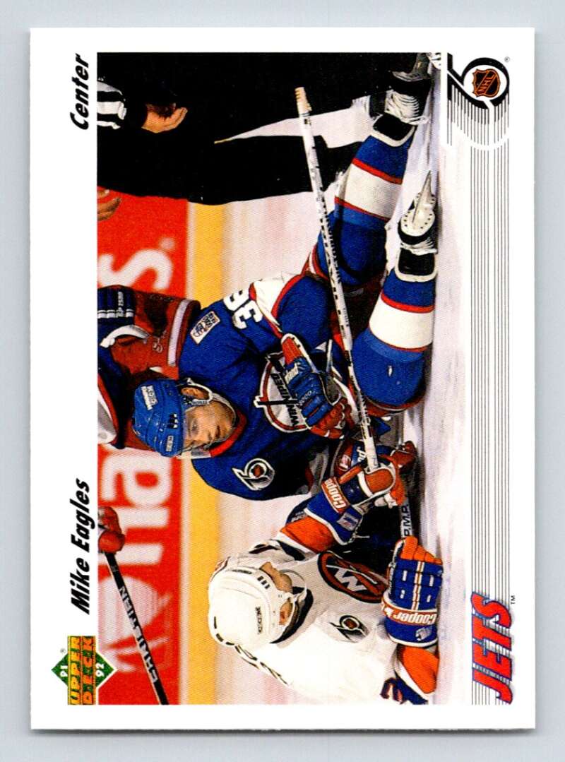 1991-92 Upper Deck #523 Mike Eagles  Winnipeg Jets  Image 1