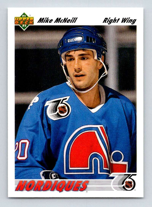 1991-92 Upper Deck #524 Mike McNeill  Quebec Nordiques  Image 1