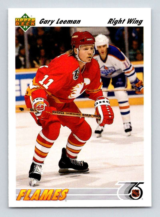 1991-92 Upper Deck #528 Gary Leeman  Calgary Flames  Image 1