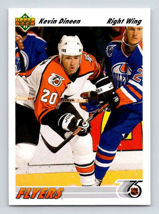 1991-92 Upper Deck #530 Kevin Dineen  Philadelphia Flyers  Image 1