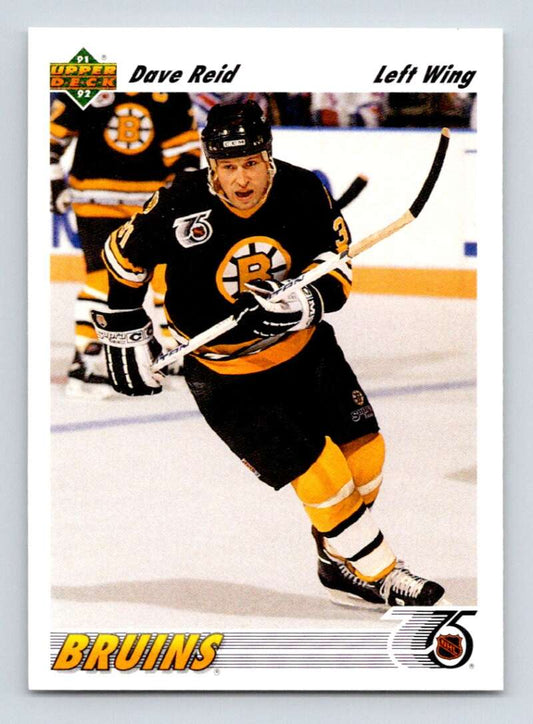 1991-92 Upper Deck #531 David Reid  Boston Bruins  Image 1