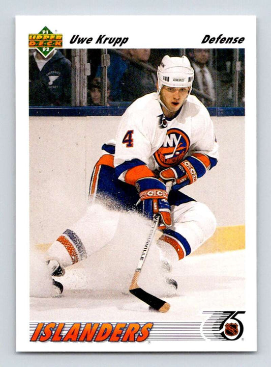 1991-92 Upper Deck #540 Uwe Krupp  New York Islanders  Image 1