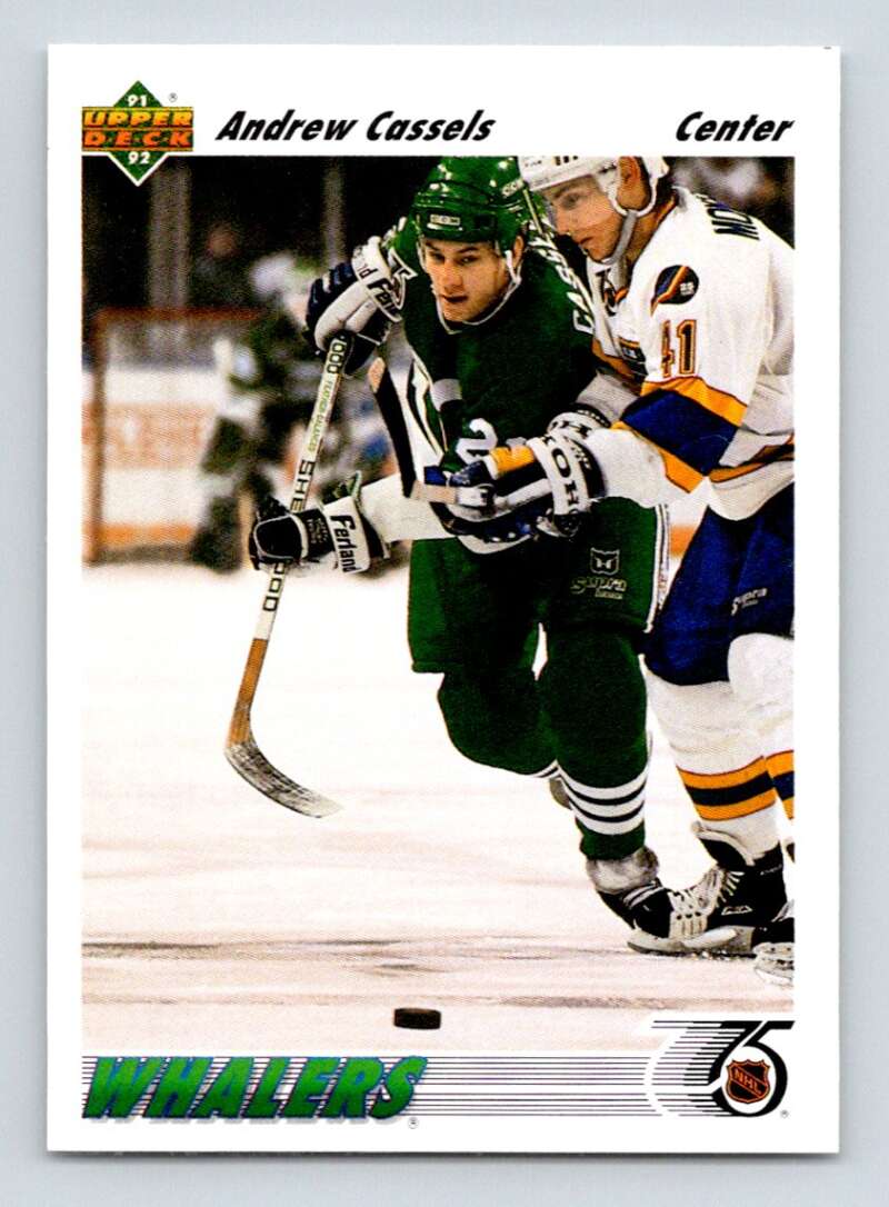 1991-92 Upper Deck #551 Andrew Cassels  Hartford Whalers  Image 1