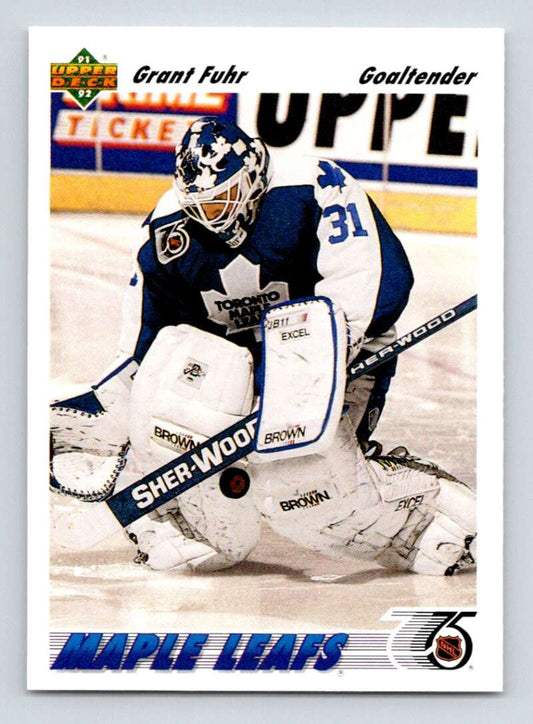 1991-92 Upper Deck #553 Grant Fuhr  Toronto Maple Leafs  Image 1