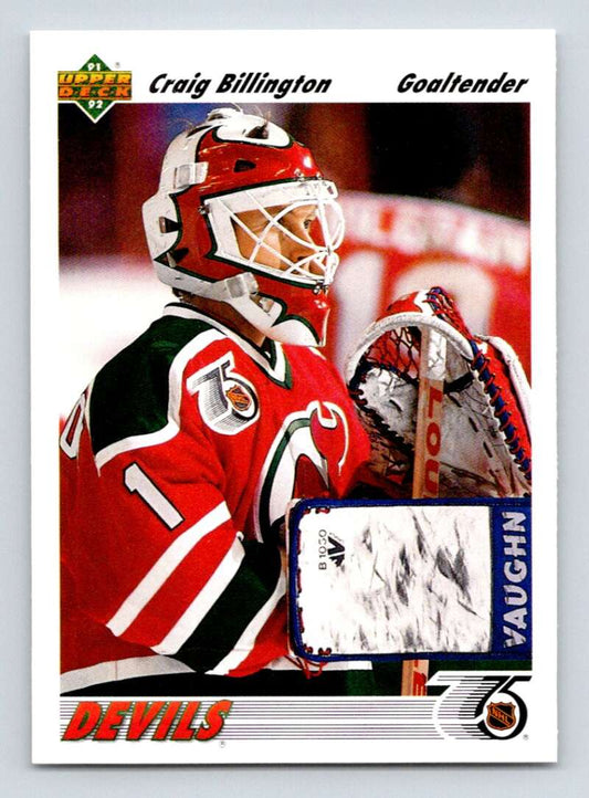 1991-92 Upper Deck #559 Craig Billington  RC Rookie New Jersey Devils  Image 1