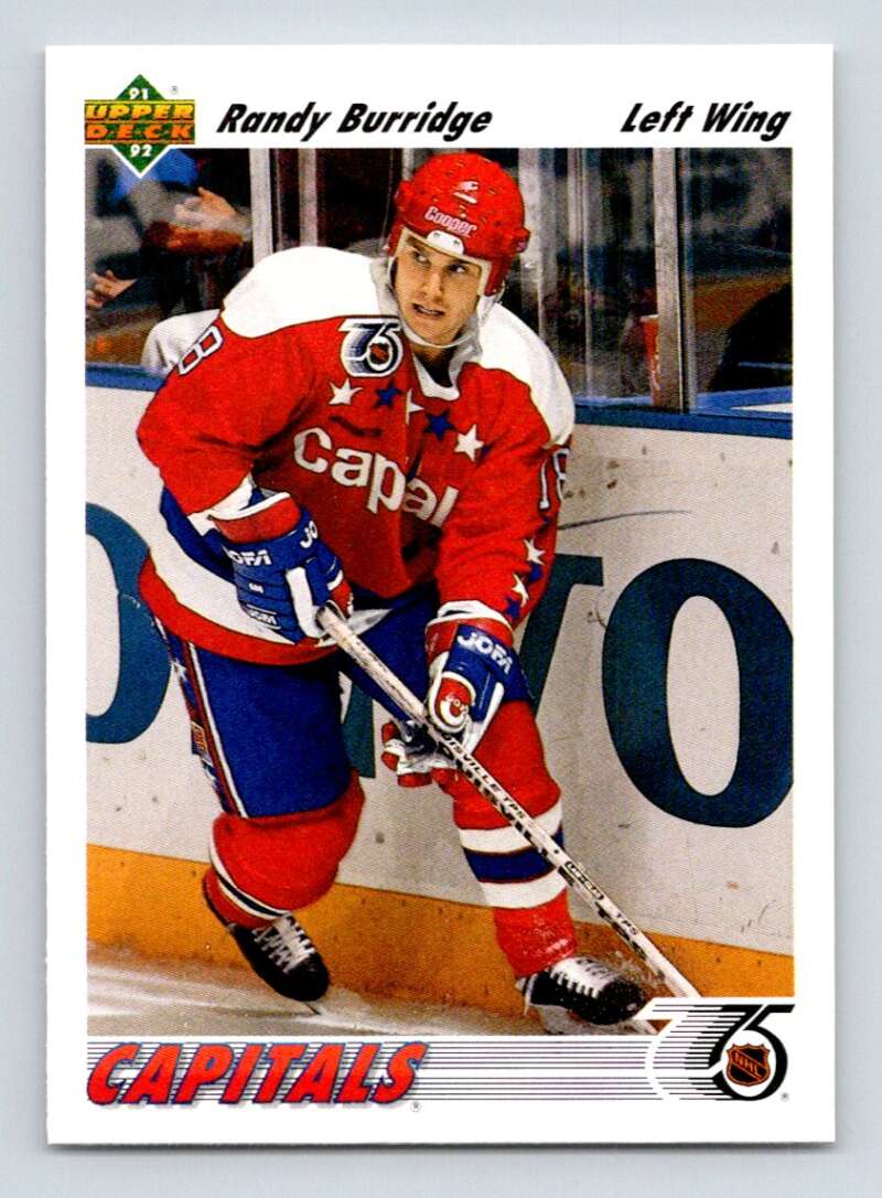 1991-92 Upper Deck #567 Randy Burridge  Washington Capitals  Image 1