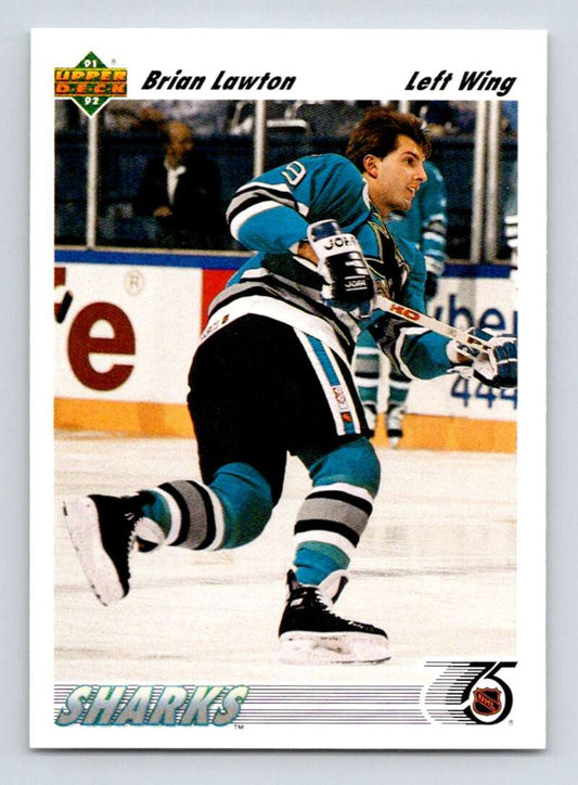 1991-92 Upper Deck #572 Brian Lawton  San Jose Sharks  Image 1