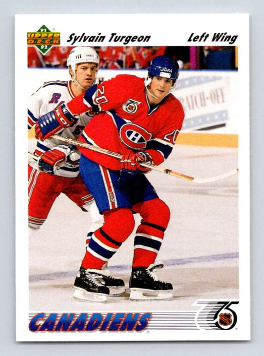 1991-92 Upper Deck #579 Sylvain Turgeon  Montreal Canadiens  Image 1
