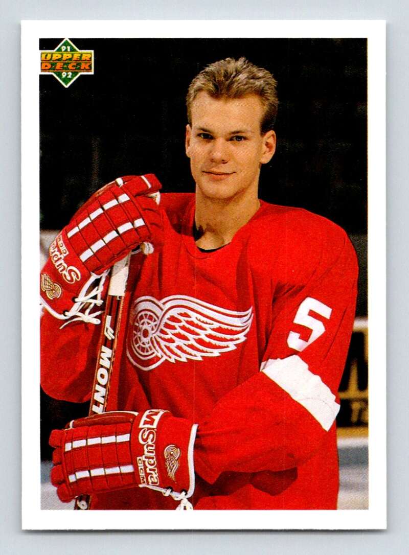1991-92 Upper Deck #584 Nicklas Lidstrom CL YG  Detroit Red Wings  Image 1