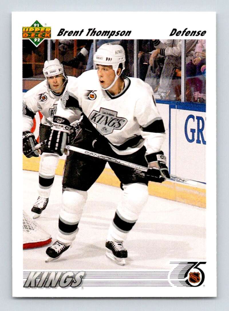 1991-92 Upper Deck #608 Brent Thompson  RC Rookie Los Angeles Kings  Image 1