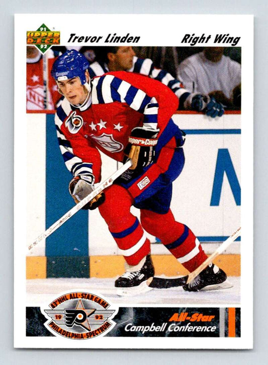 1991-92 Upper Deck #628 Trevor Linden AS  Vancouver Canucks  Image 1