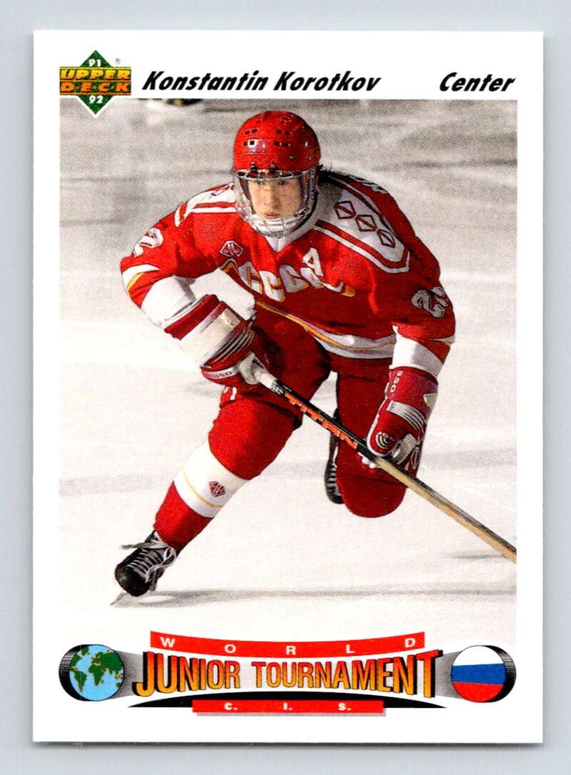 1991-92 Upper Deck #654 Konstantin Korotkov  RC Rookie  Image 1