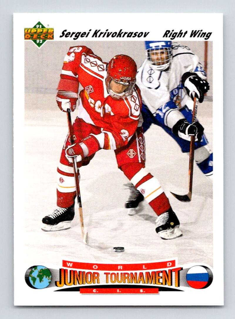 1991-92 Upper Deck #658 Sergei Krivokrasov  RC Rookie  Image 1