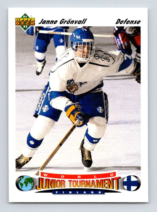 1991-92 Upper Deck #672 Janne Gronvall  RC Rookie  Image 1