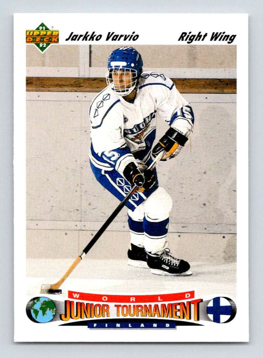 1991-92 Upper Deck #676 Jarkko Varvio  RC Rookie  Image 1