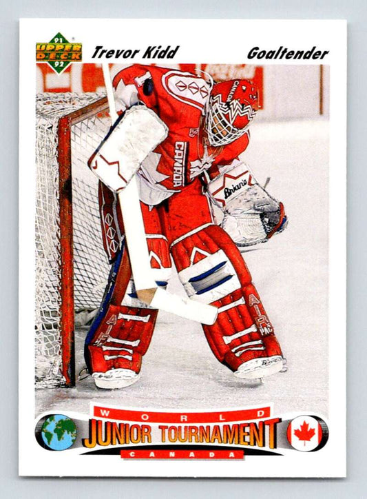 1991-92 Upper Deck #684 Trevor Kidd  RC Rookie Calgary Flames  Image 1