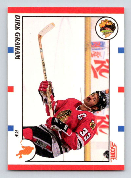 1990-91 Score Canadian Hockey #17 Dirk Graham  Chicago Blackhawks  Image 1