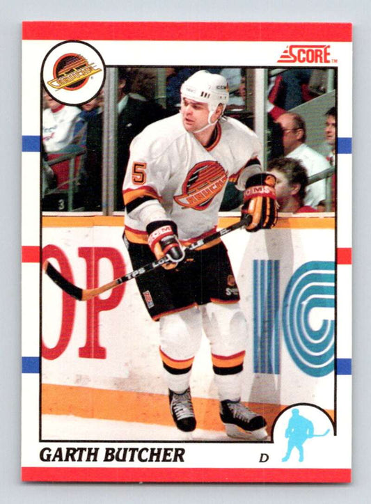1990-91 Score Canadian Hockey #18 Garth Butcher  Vancouver Canucks  Image 1