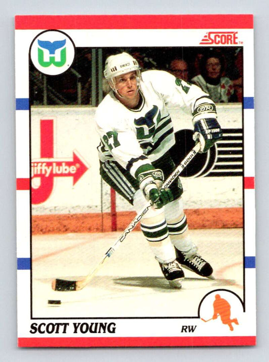 1990-91 Score Canadian Hockey #21 Scott Young  Hartford Whalers  Image 1