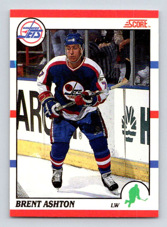 1990-91 Score Canadian Hockey #31 Brent Ashton  Winnipeg Jets  Image 1