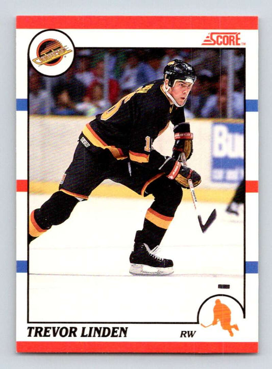 1990-91 Score Canadian Hockey #32 Trevor Linden  Vancouver Canucks  Image 1