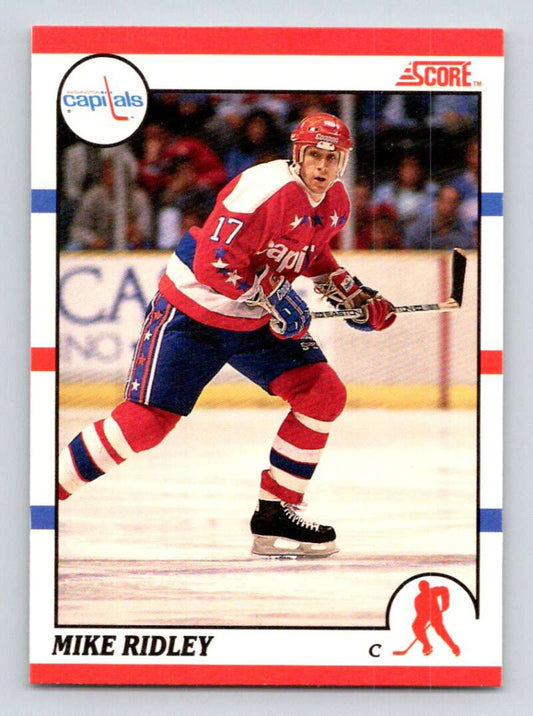 1990-91 Score Canadian Hockey #33 Mike Ridley  Washington Capitals  Image 1