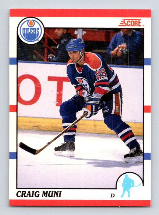 1990-91 Score Canadian Hockey #38 Craig Muni  Edmonton Oilers  Image 1