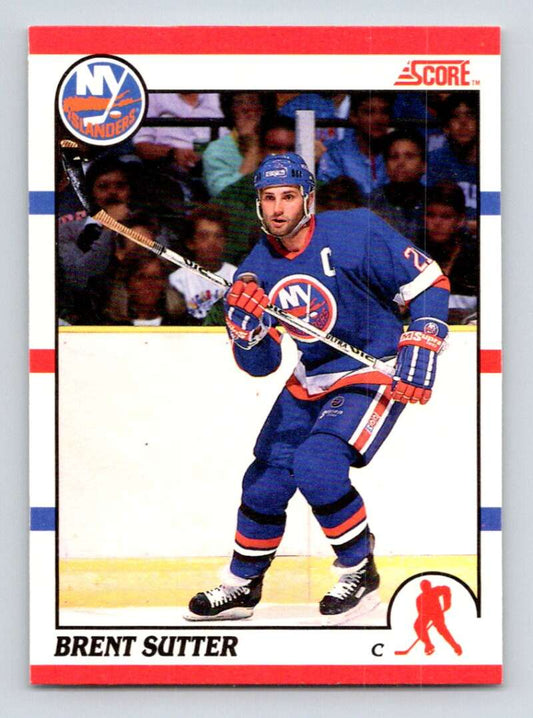 1990-91 Score Canadian Hockey #39 Brent Sutter  New York Islanders  Image 1