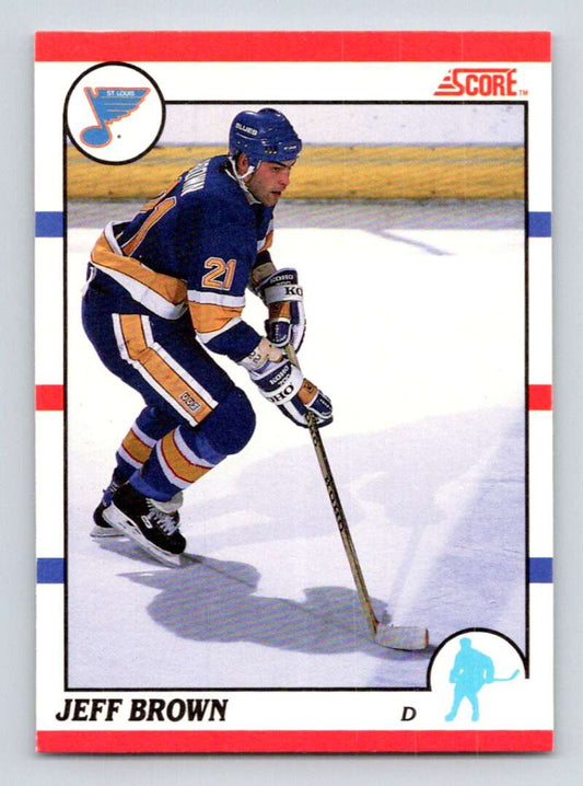 1990-91 Score Canadian Hockey #41 Jeff Brown  St. Louis Blues  Image 1