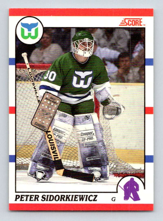 1990-91 Score Canadian Hockey #46 Peter Sidorkiewicz  Hartford Whalers  Image 1