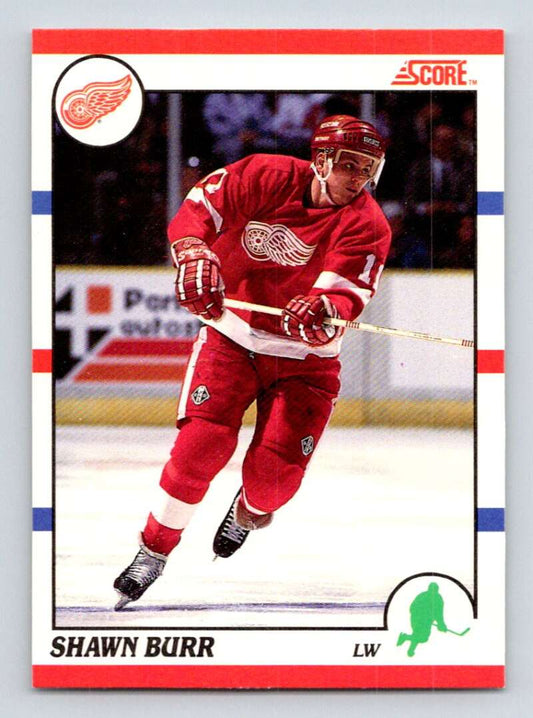 1990-91 Score Canadian Hockey #49 Shawn Burr  Detroit Red Wings  Image 1
