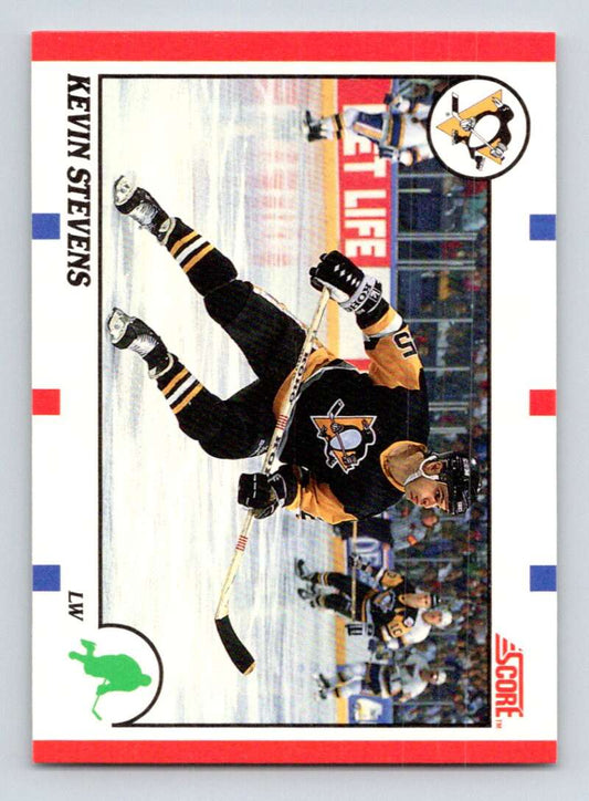 1990-91 Score Canadian Hockey #53 Kevin Stevens  RC Rookie Pittsburgh Penguins  Image 1
