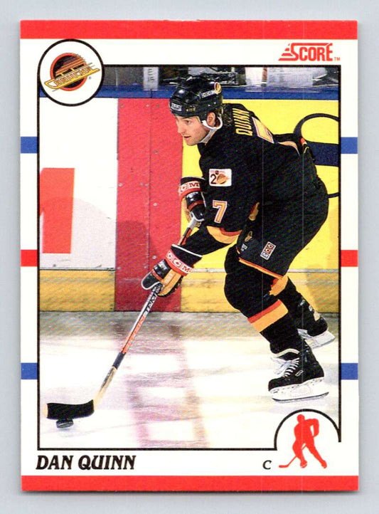 1990-91 Score Canadian Hockey #55 Dan Quinn  Vancouver Canucks  Image 1