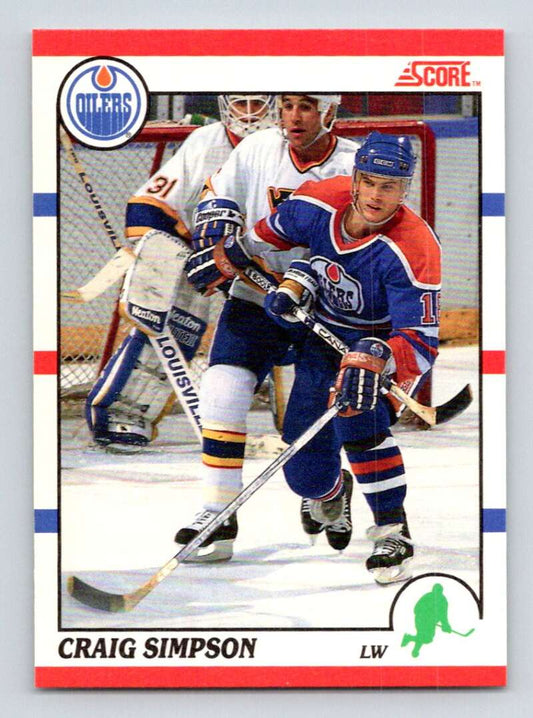 1990-91 Score Canadian Hockey #58 Craig Simpson  Edmonton Oilers  Image 1