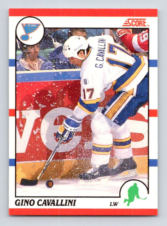 1990-91 Score Canadian Hockey #63 Gino Cavallini  St. Louis Blues  Image 1