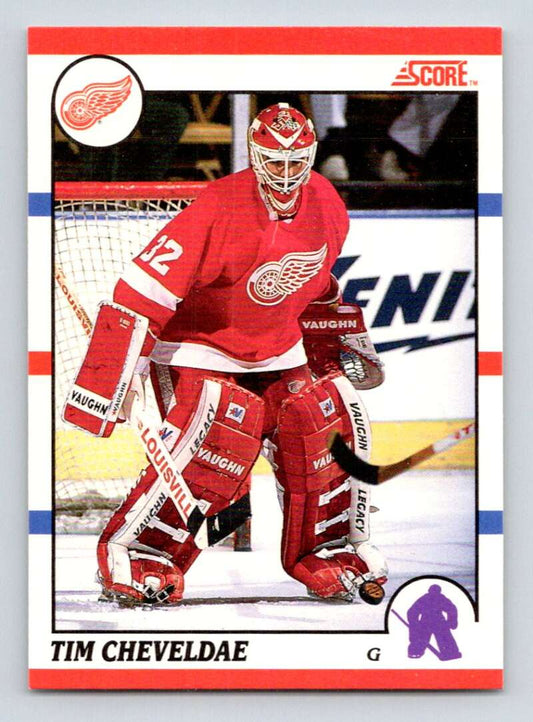 1990-91 Score Canadian Hockey #87 Tim Cheveldae  RC Rookie Detroit Red Wings  Image 1