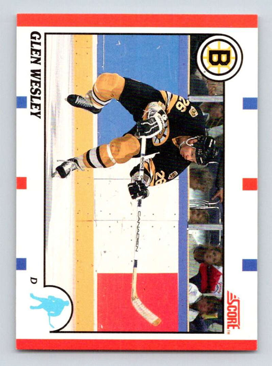 1990-91 Score Canadian Hockey #97 Glen Wesley  Boston Bruins  Image 1