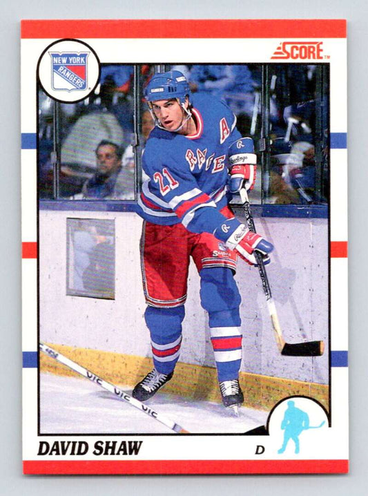 1990-91 Score Canadian Hockey #98 David Shaw  New York Rangers  Image 1