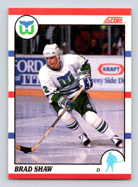 1990-91 Score Canadian Hockey #99 Brad Shaw  Hartford Whalers  Image 1