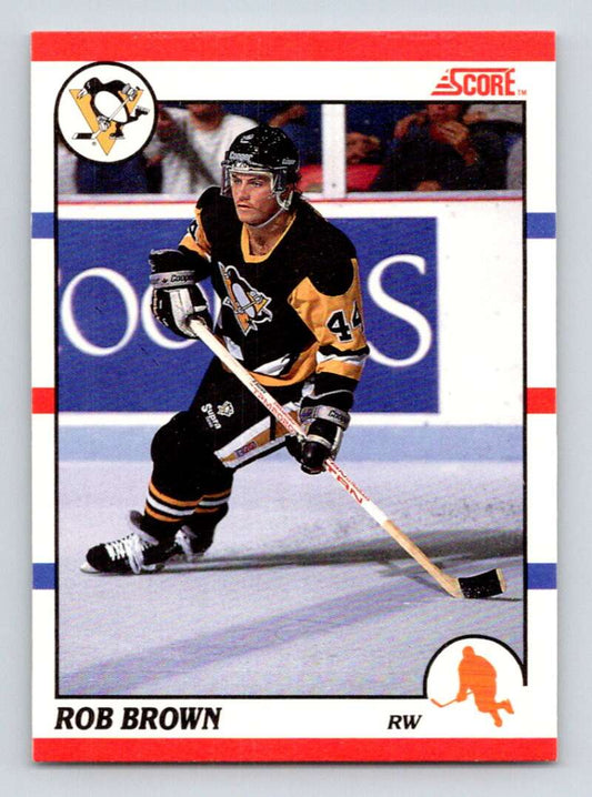 1990-91 Score Canadian Hockey #105 Rob Brown  Pittsburgh Penguins  Image 1
