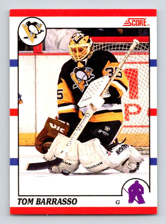 1990-91 Score Canadian Hockey #121 Tom Barrasso  Pittsburgh Penguins  Image 1
