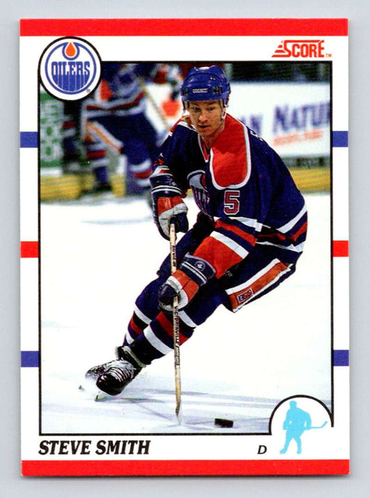 1990-91 Score Canadian Hockey #129 Steve Smith  Edmonton Oilers  Image 1
