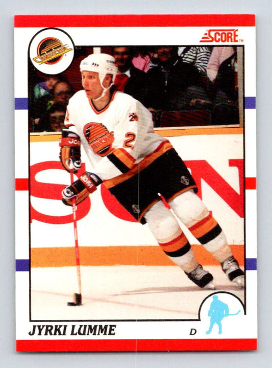 1990-91 Score Canadian Hockey #132 Jyrki Lumme  RC Rookie Vancouver Canucks  Image 1